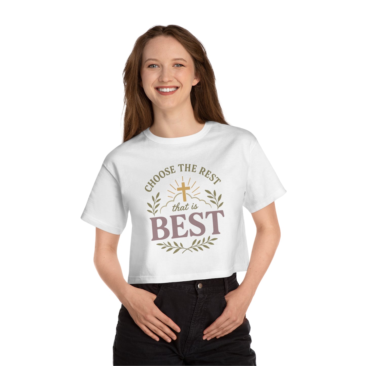 Cropped T-Shirt - Choose the Rest that is Best