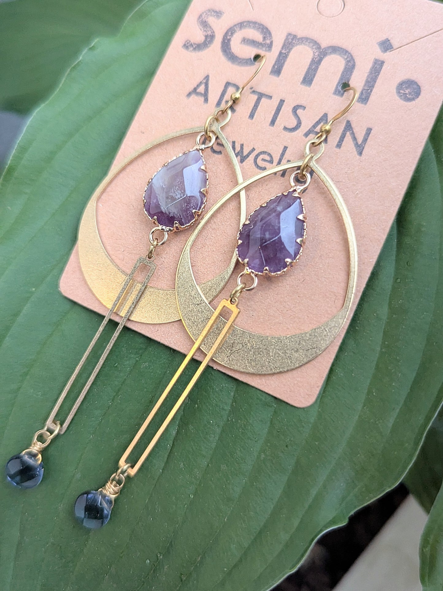Violet Amethyst Eclipse Earrings