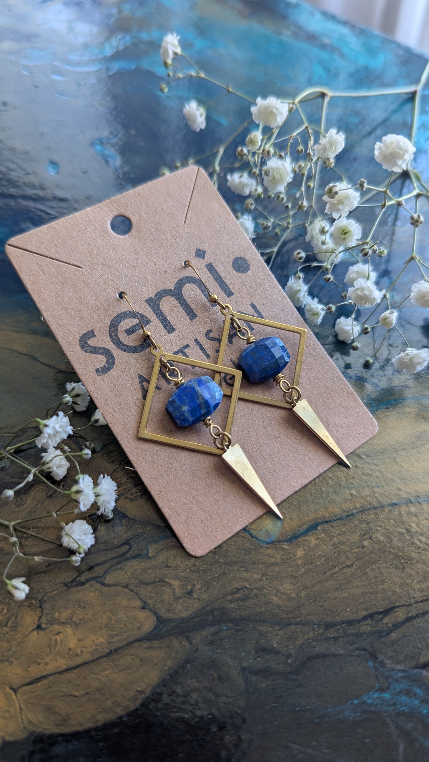 Lapis Lazuli Geometry Drops