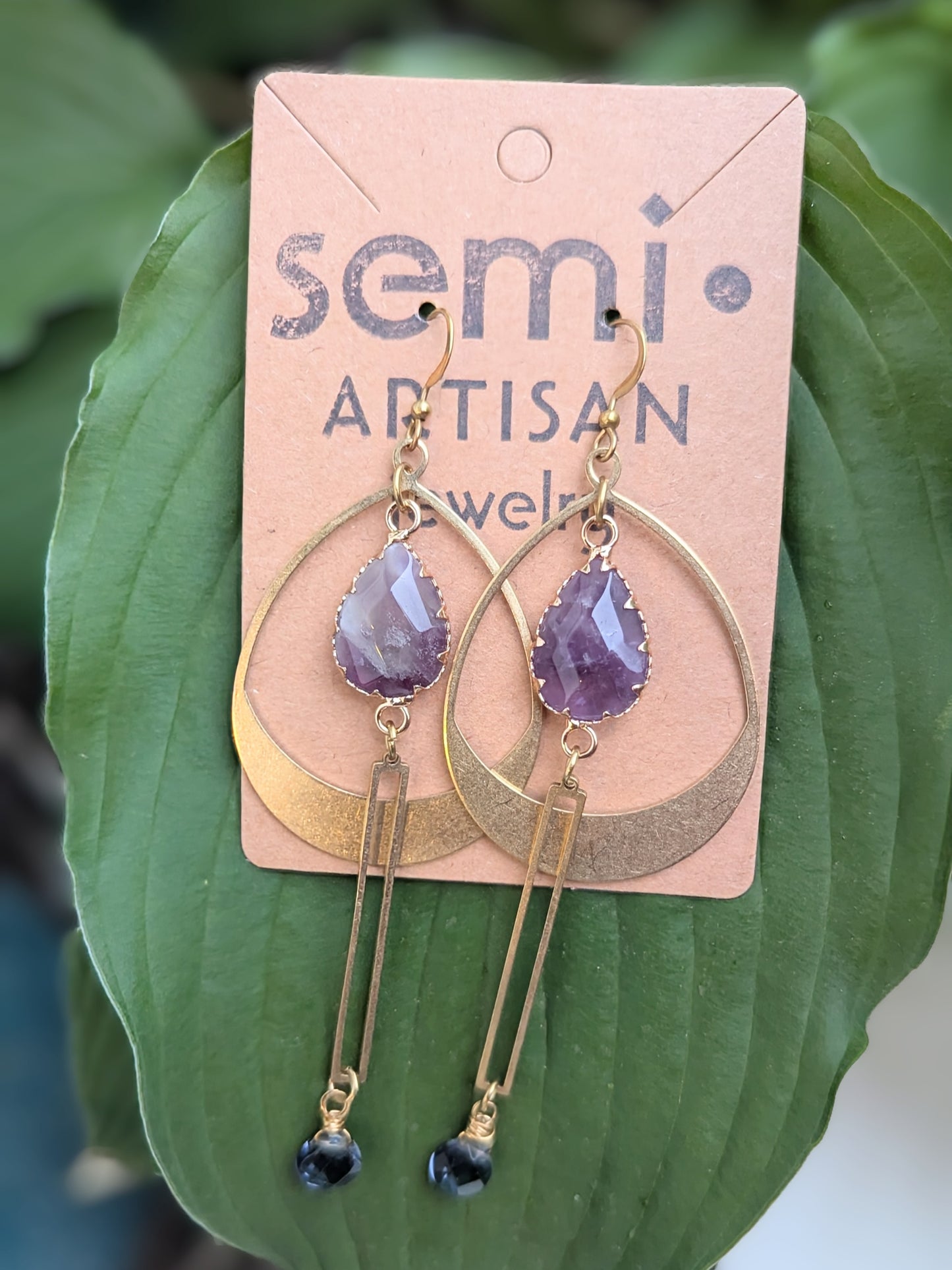 Violet Amethyst Eclipse Earrings