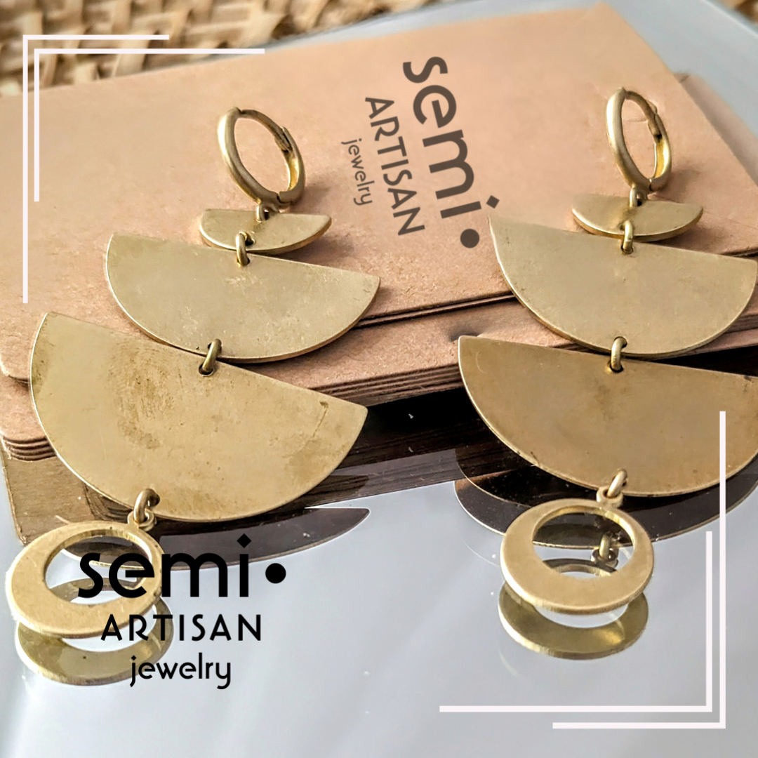 semi•ARTISAN jewelry Golden Sails Earrings