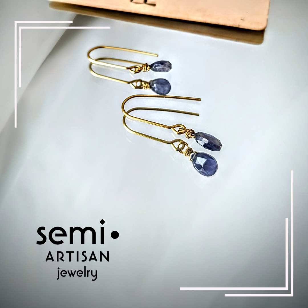 semi•ARTISAN jewelry Midnight Muse iolite earrings