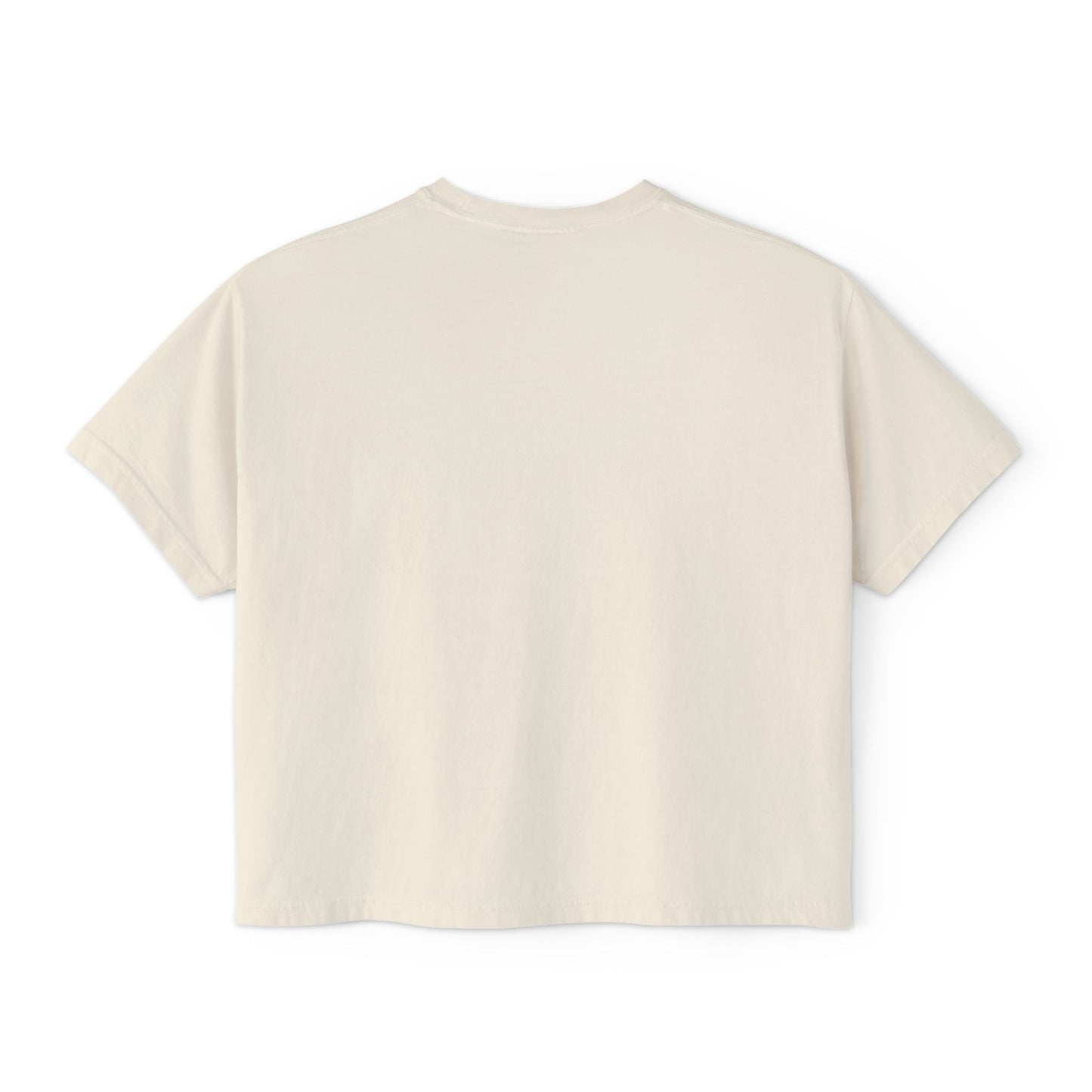 Women's Boxy Tee — "God Is Good All The Time" Floral Faith Graphic