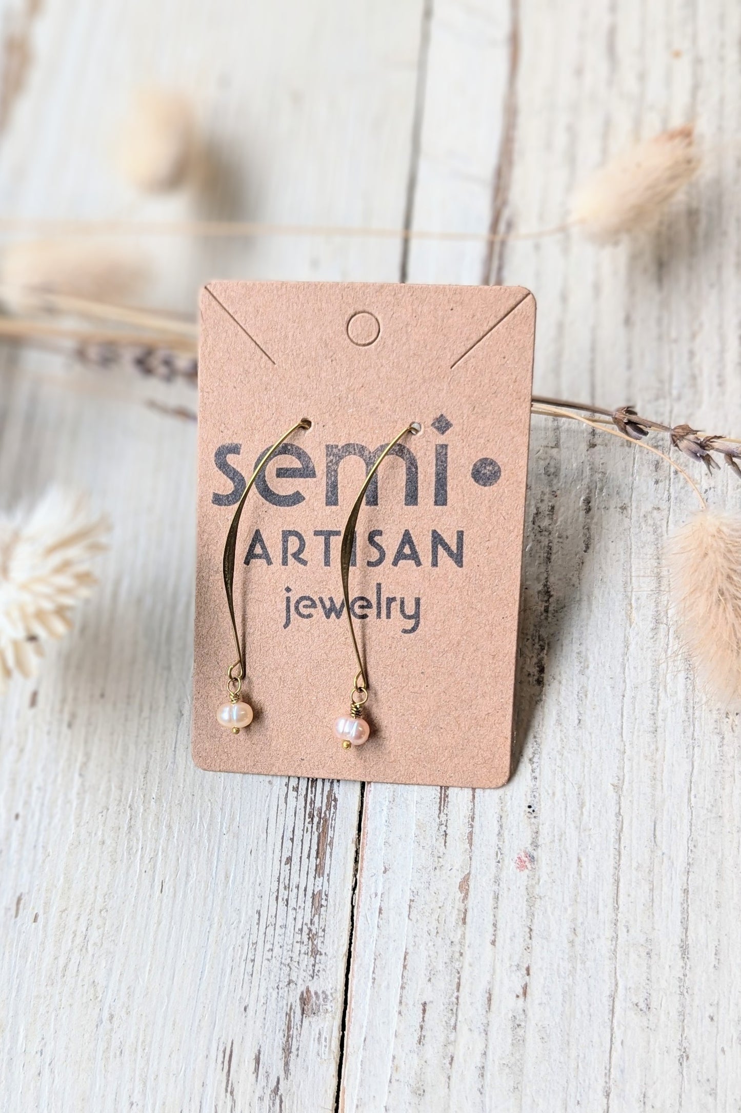 Minimalist Gemstone Drop Earrings
