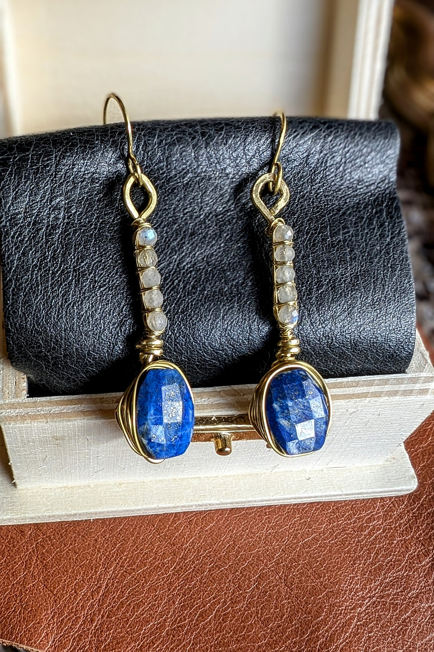 Lapis Lazuli and Labradorite Earrings