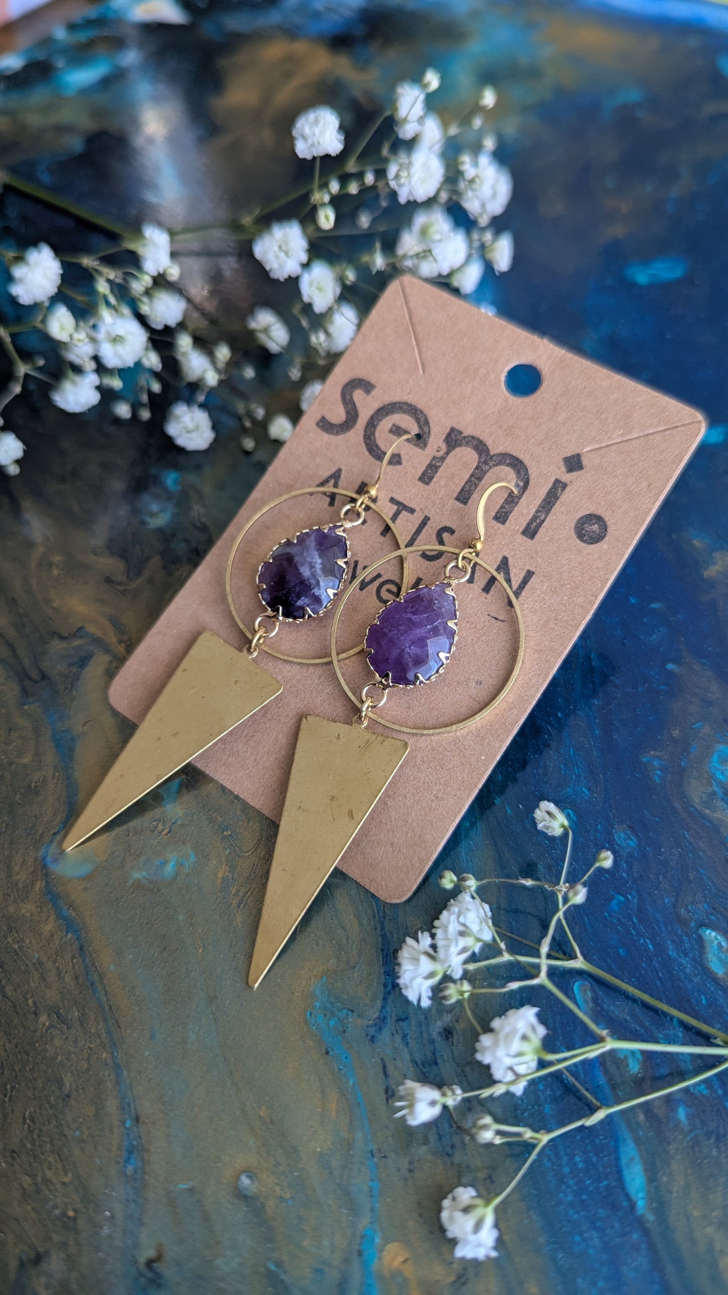 Amethyst Statement Earrings