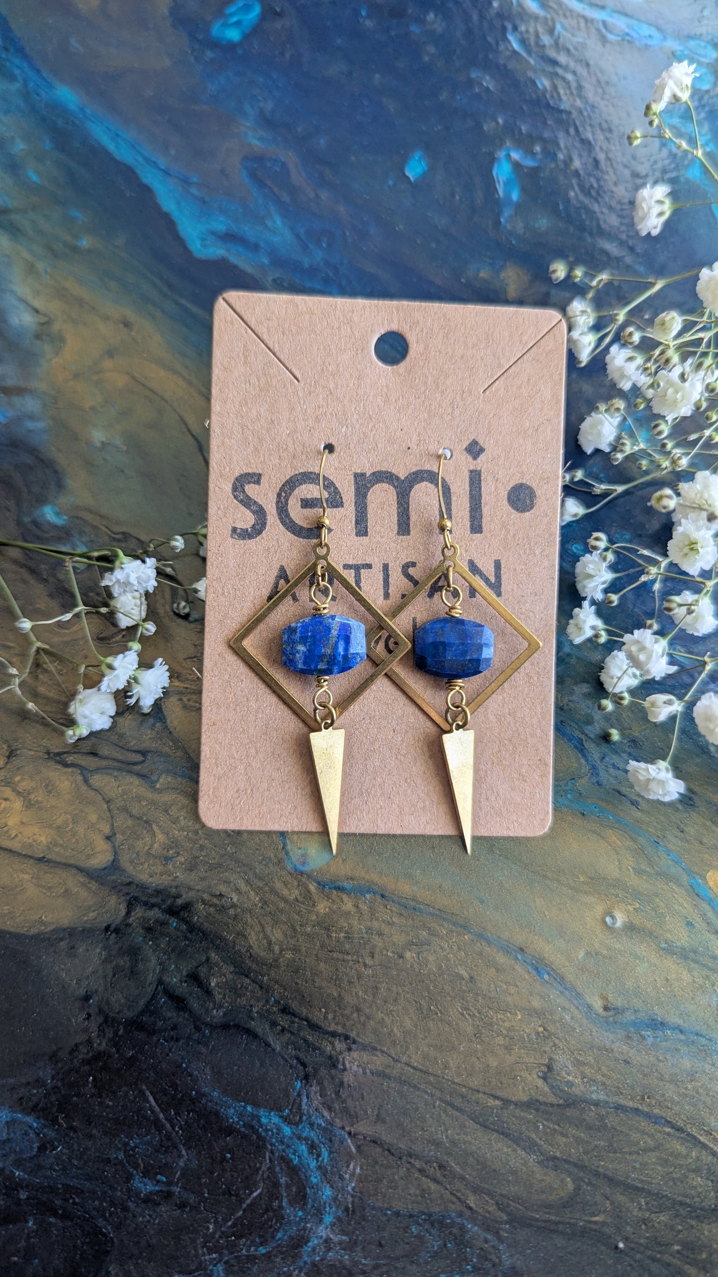 Lapis Lazuli Geometry Drops