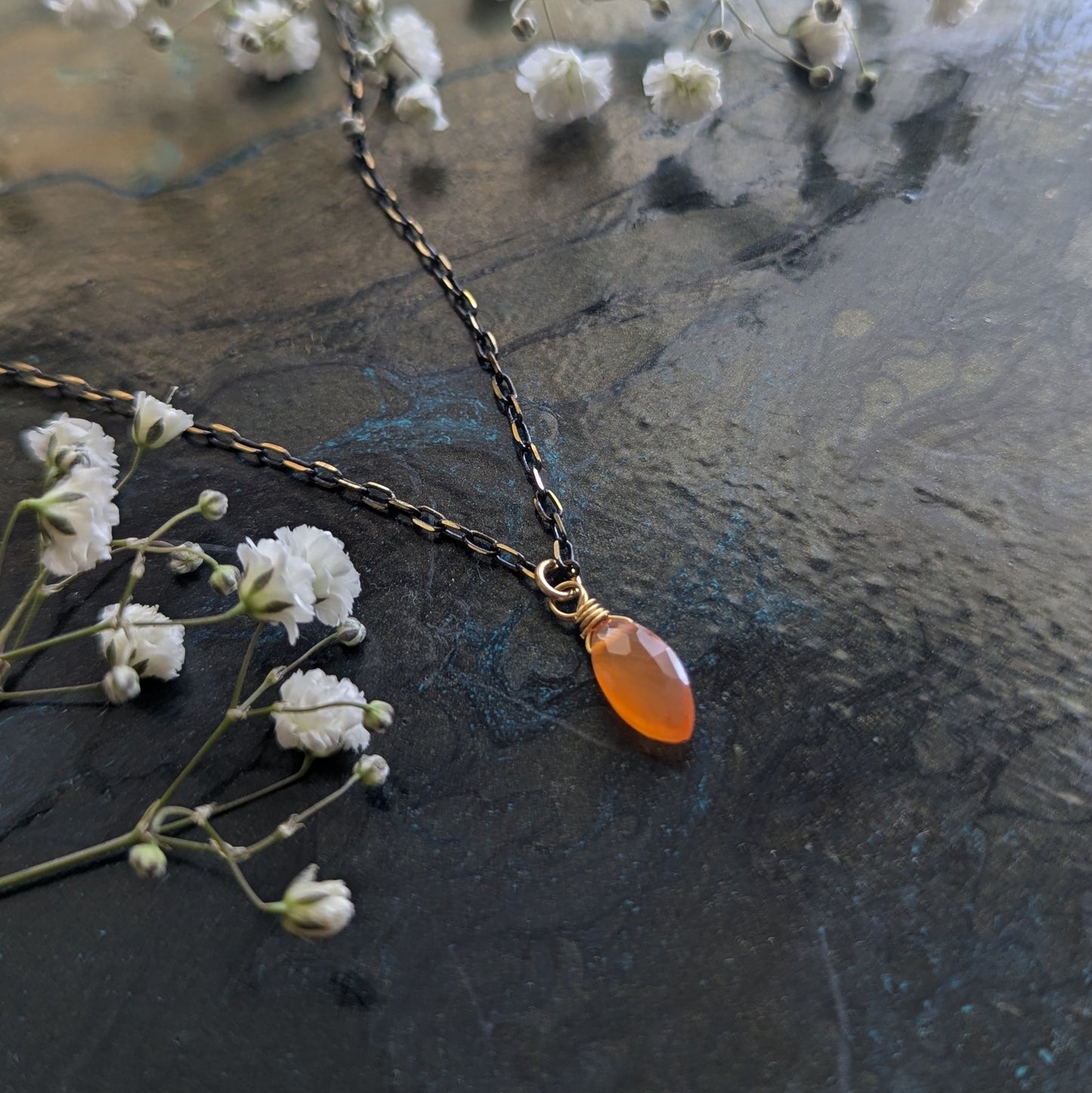 Sun Ember Necklace- Carnelian