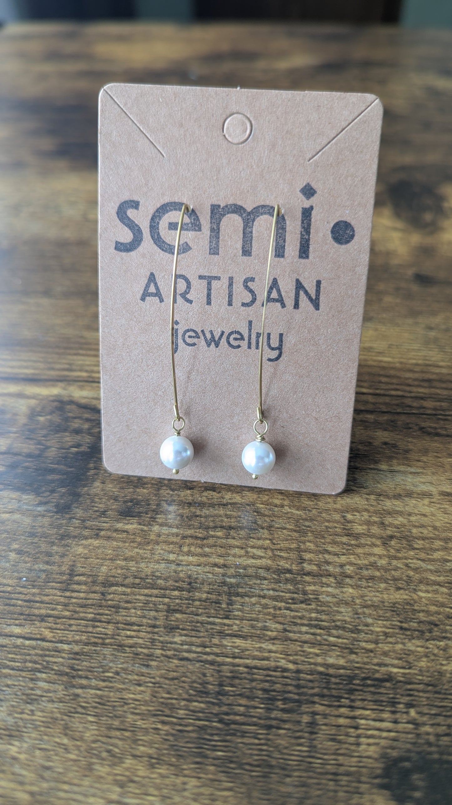 Minimalist Gemstone Drop Earrings