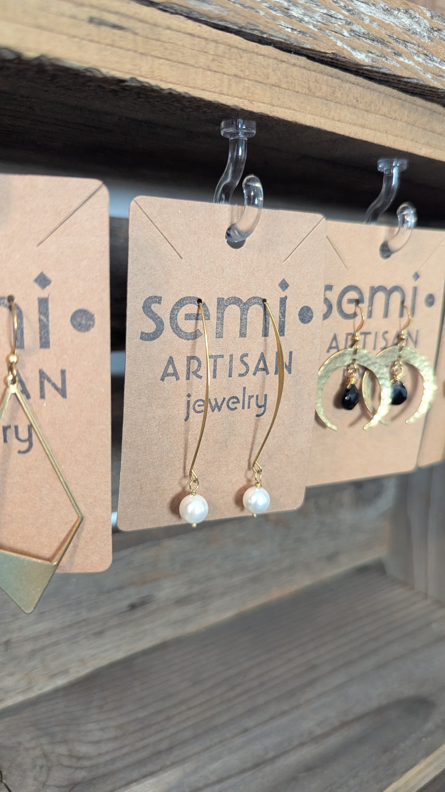 Minimalist Gemstone Drop Earrings