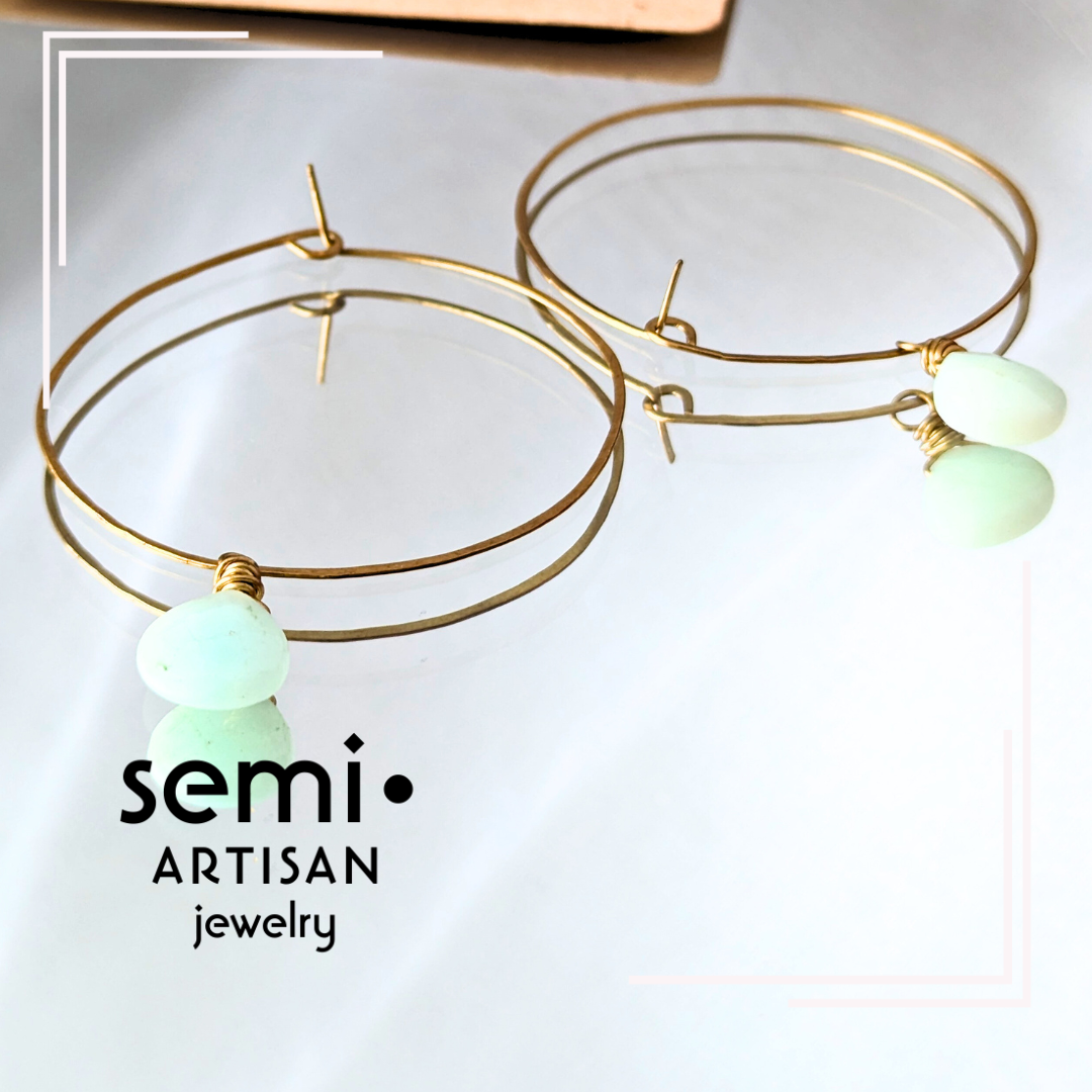 semi•ARTISAN jewelry "Ethereal Embrace" Hoop Earrings