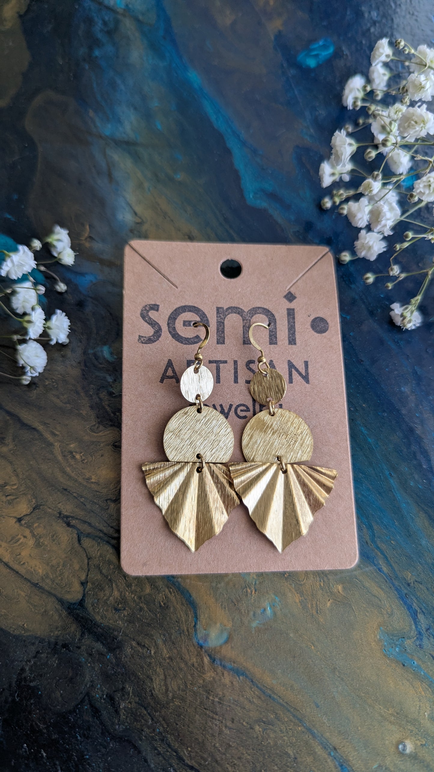 Sol Fan Drop Earrings
