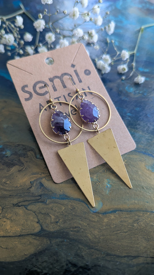 Amethyst Statement Earrings