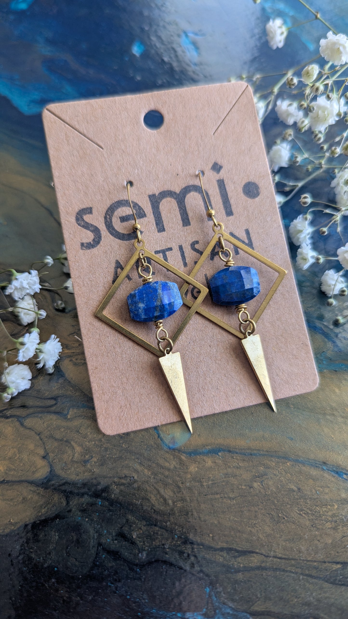 Lapis Lazuli Geometry Drops