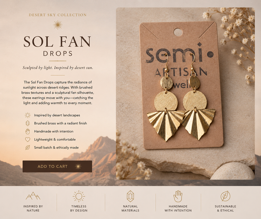 Sol Fan Drop Earrings